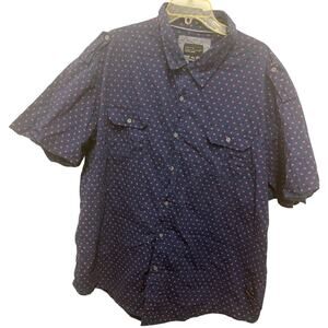 Truth Substance Common Sense Men's 4XL Button Up Shirt gothic blue red short